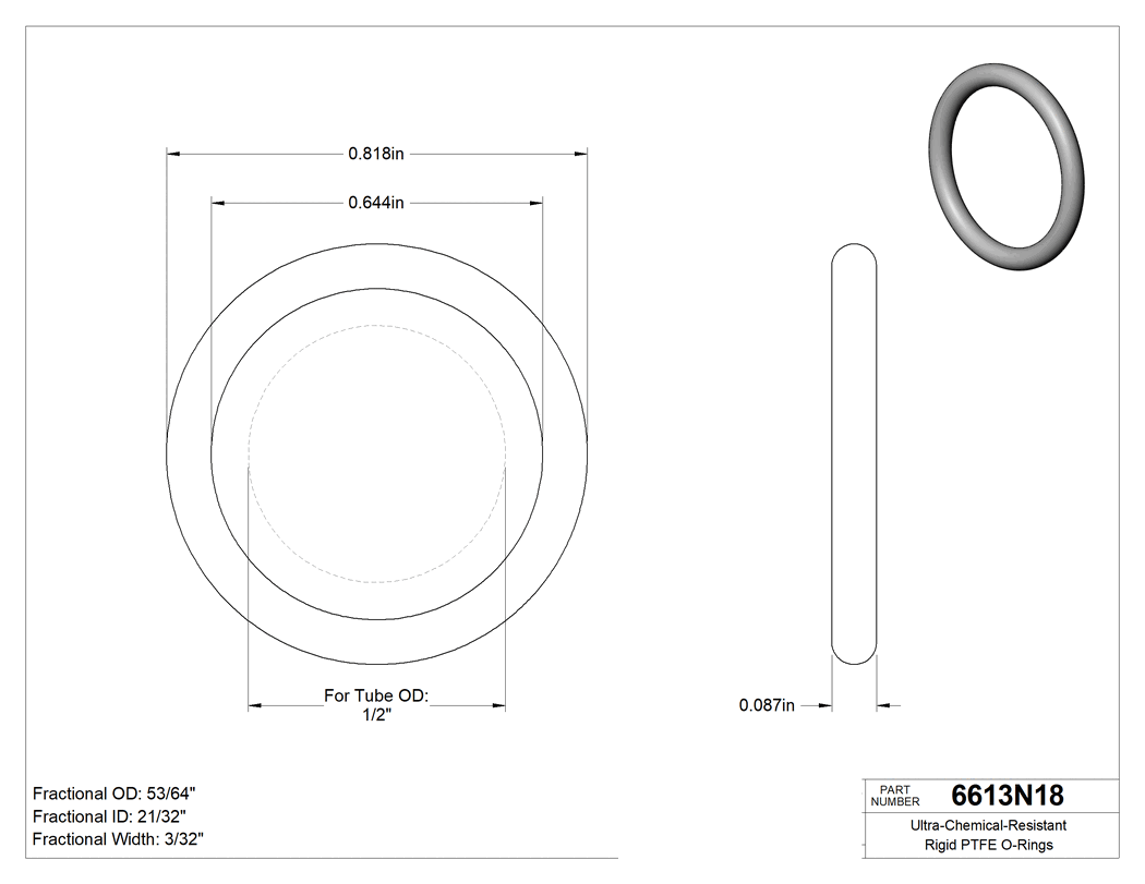 Technical drawing - 6613N18